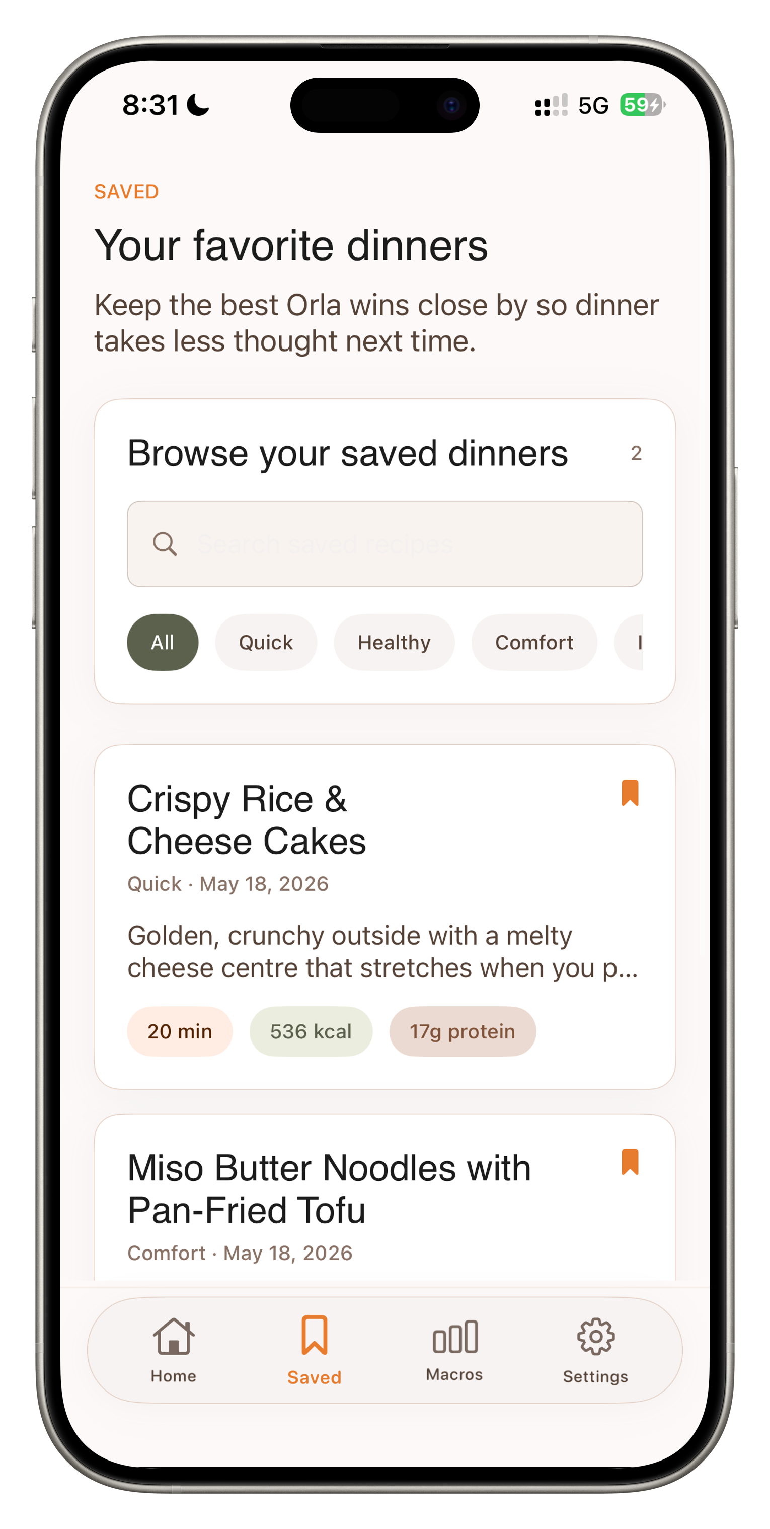 Orla app screenshot